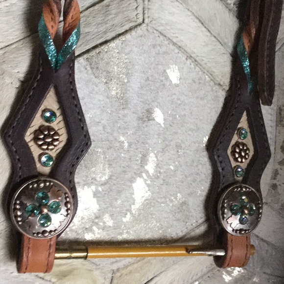 Custom horse headstall barrel racing cowgirl rodeo queen equestrian western - Picture 8 of 10